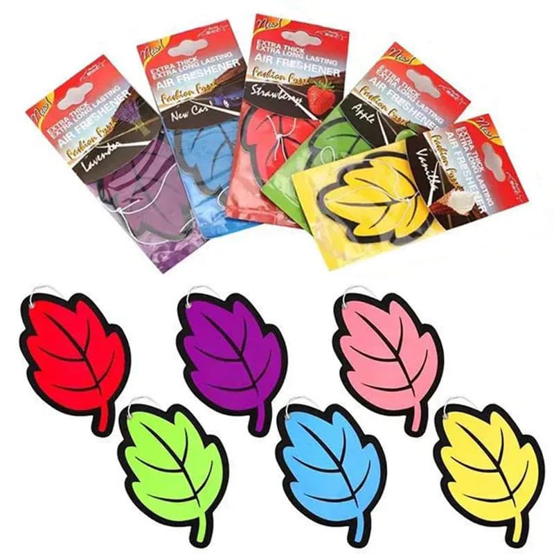 1/2/4/6PCS Car Deodorant Natural Perfume Tea Paper Car Hanging Vanilla Perfume fragrance leaf-shaped fragrance Car accessories