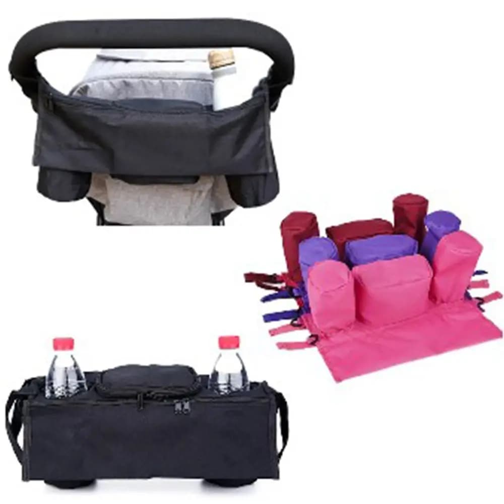 Accessori per passeggino Carrozzina Bottiglia sospesa Organizzatore per passeggino Borse per pannolini per neonati Borsa per trasporto Carrozzina per bambini Portabicchieri per bottiglie