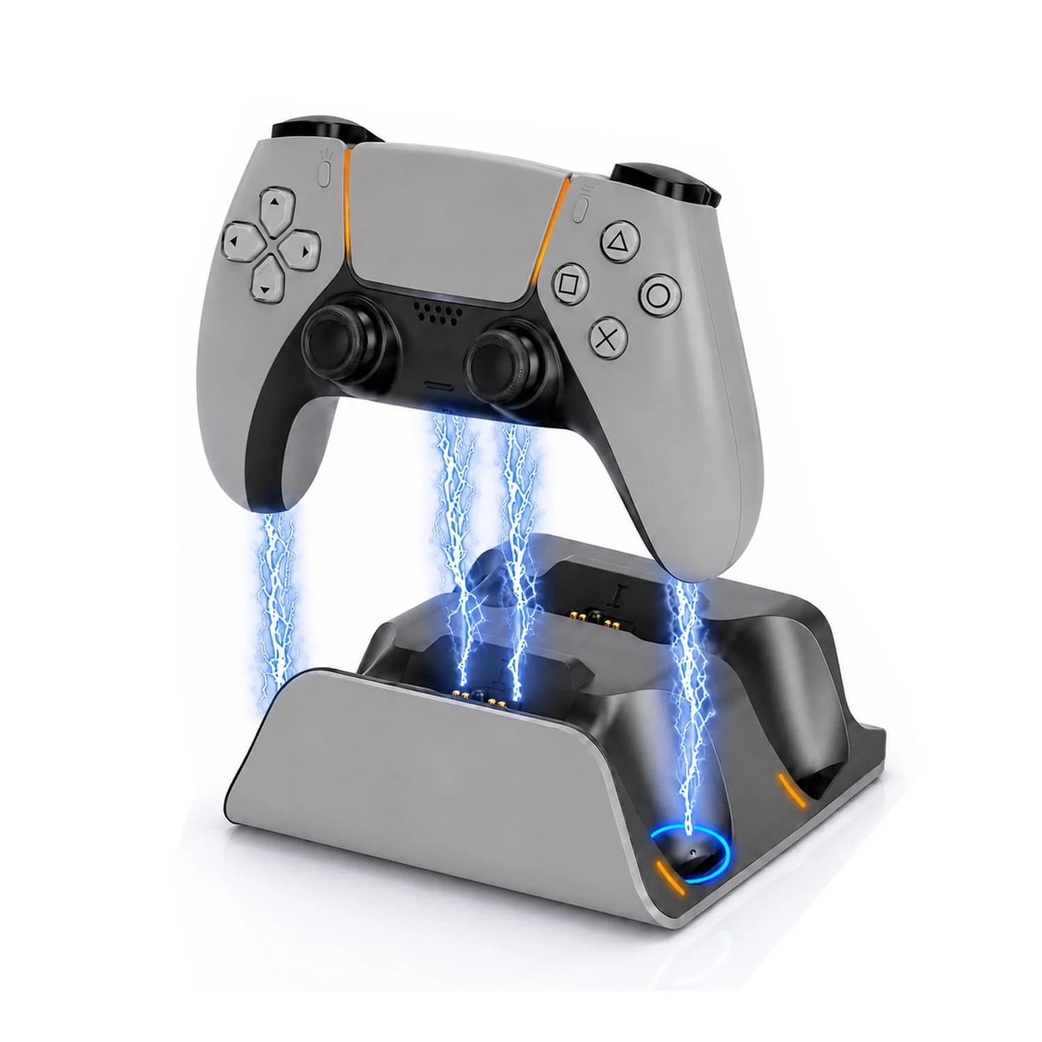 Dock di ricarica rapida per controller PS5 Stazione di ricarica per gamepad wireless doppia Accessori per supporto di ricarica PlayStation 5