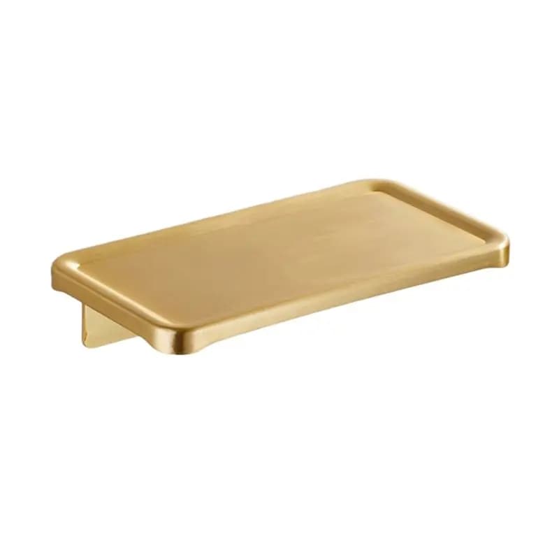 ABMH-Brushed Gold Towel Rack Stick On Shelf Phone Shelf