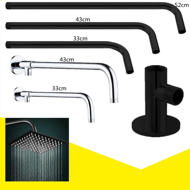 1 pz braccio doccia a parete montato a soffitto materiale in acciaio inossidabile cromato accessori hardware per doccia da bagno