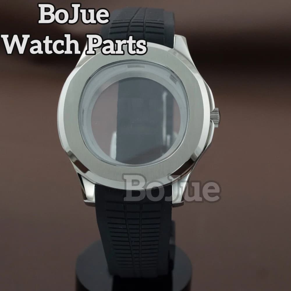 Cassa per Orologio da Uomo 42mm con Cinturino in Gomma, Vetro Zaffiro, Impermeabile, per Mod Aquanaut Nautilus, Movimento NH34/NH35/NH36/NH38, Quadrante 32mm