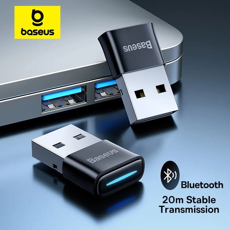 Baseus USB Adattatore Bluetooth Bluetooth 5.1 Ricevitore audio musicale Trasmettitore per PC Altoparlante Laptop Mouse wireless Trasmettitore USB