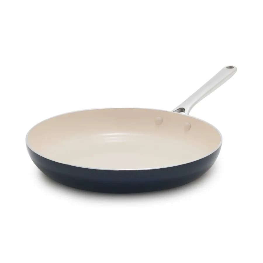 Balance 12" Fry Pan Ceramic Nonstick Toxin-Free Dishwasher and Oven Safe Oxford Blue