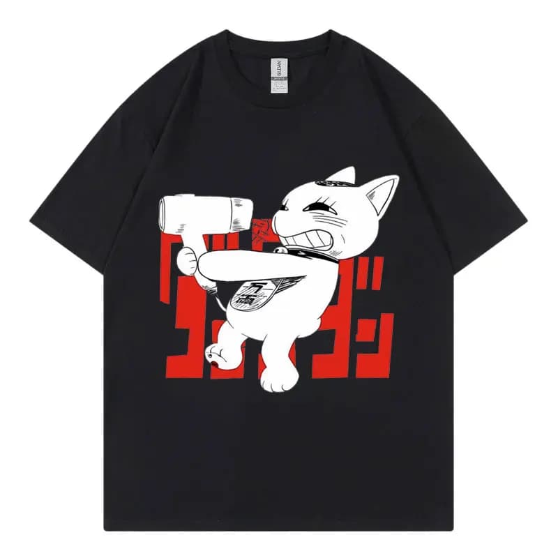 2026 summer Anime Dandadan Turbo Granny Lucky Cat Graphic T-shirt Men Casual Harajuku Streetwear Short Sleeve Tee