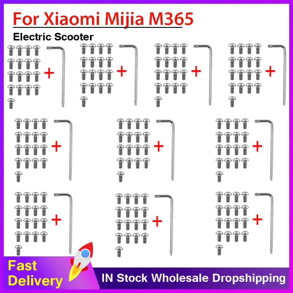 10 sets of bottom battery cover screws for Xiaomi Mijia M365 electric scooter stainless steel metal screws accessories for repaired parts