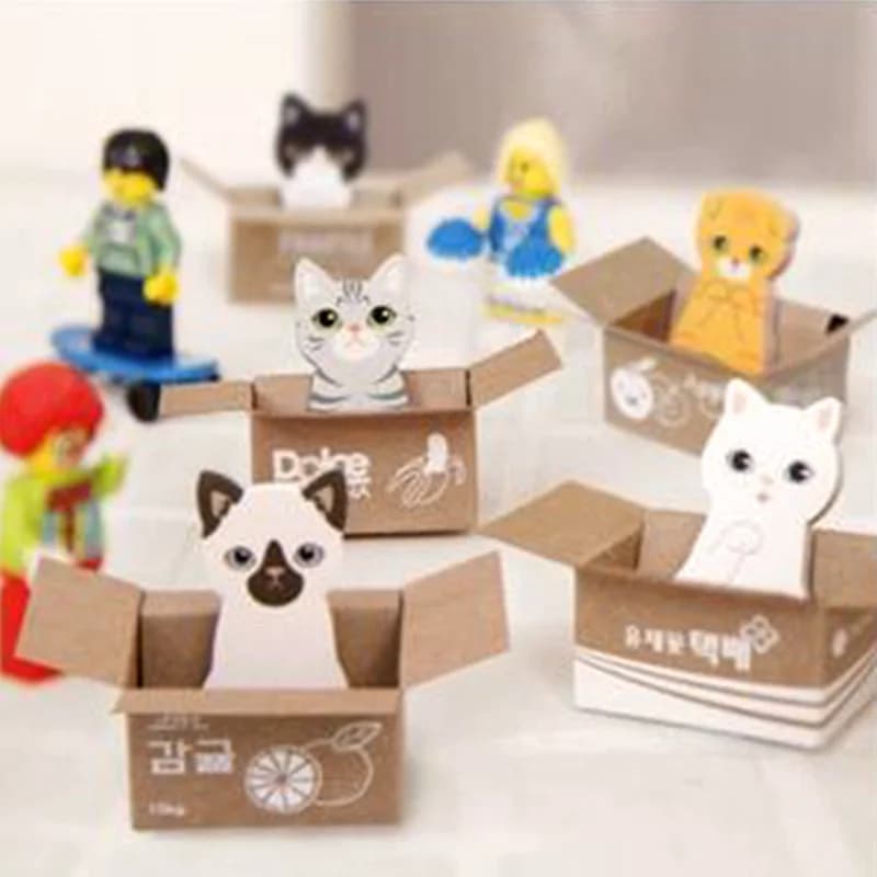 Note adesive per gattino da 5 pezzi Blocco note carino Blocco note Decorazione Cancelleria per gatti