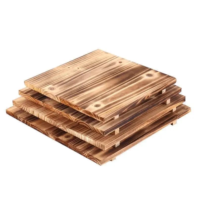 Heat Resistant Wooden Pad for Charcoal ill Iron Board round ape Wood Tea Cooking Stove Base Stone Pot Stand