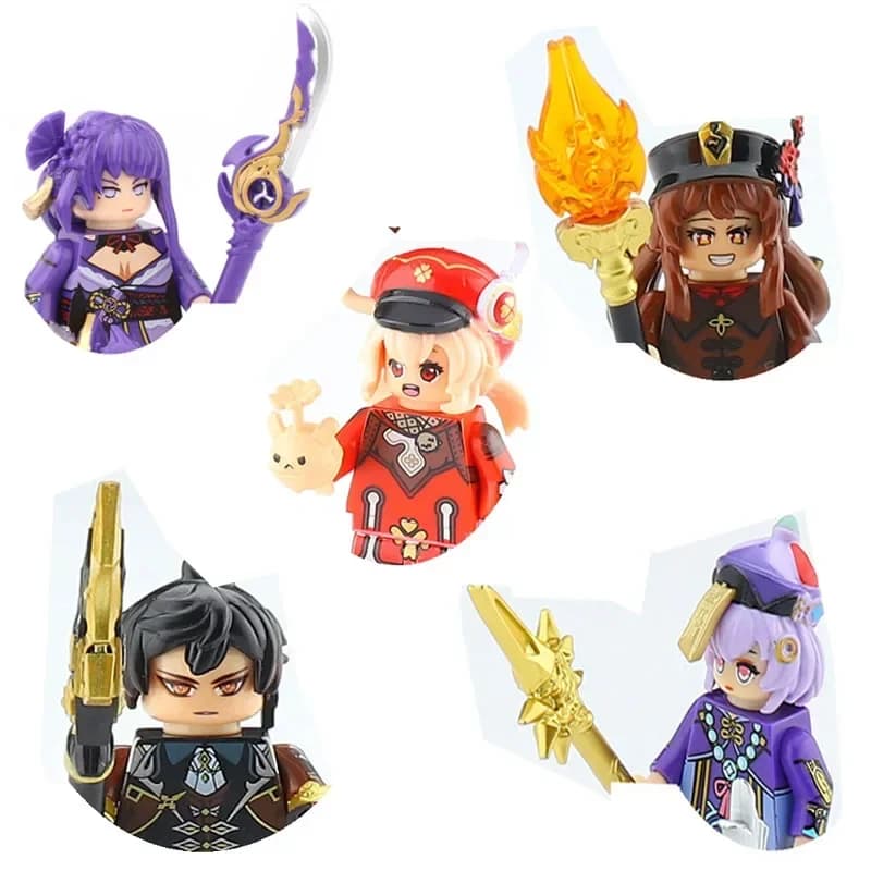 Genshin Impact Game Genshin klee Hu Tao Raiden Shogun Zhongli Qiqi building blocks giocattoli mini building block giochi popolari