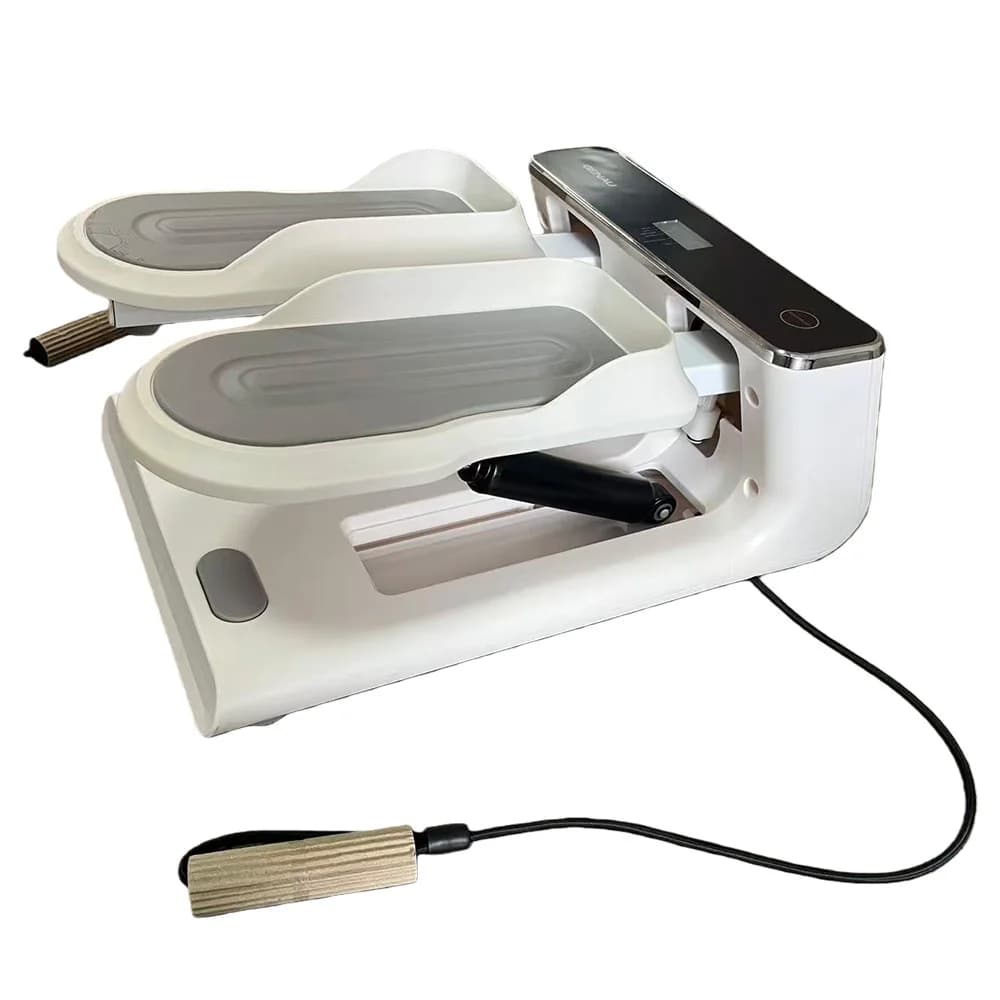 Mini Stepper per Uso Domestico con Bande di Resistenza e Monitor LCD - Attrezzatura Fitness Compatta per Esercizi Gambe e Corpo Intero