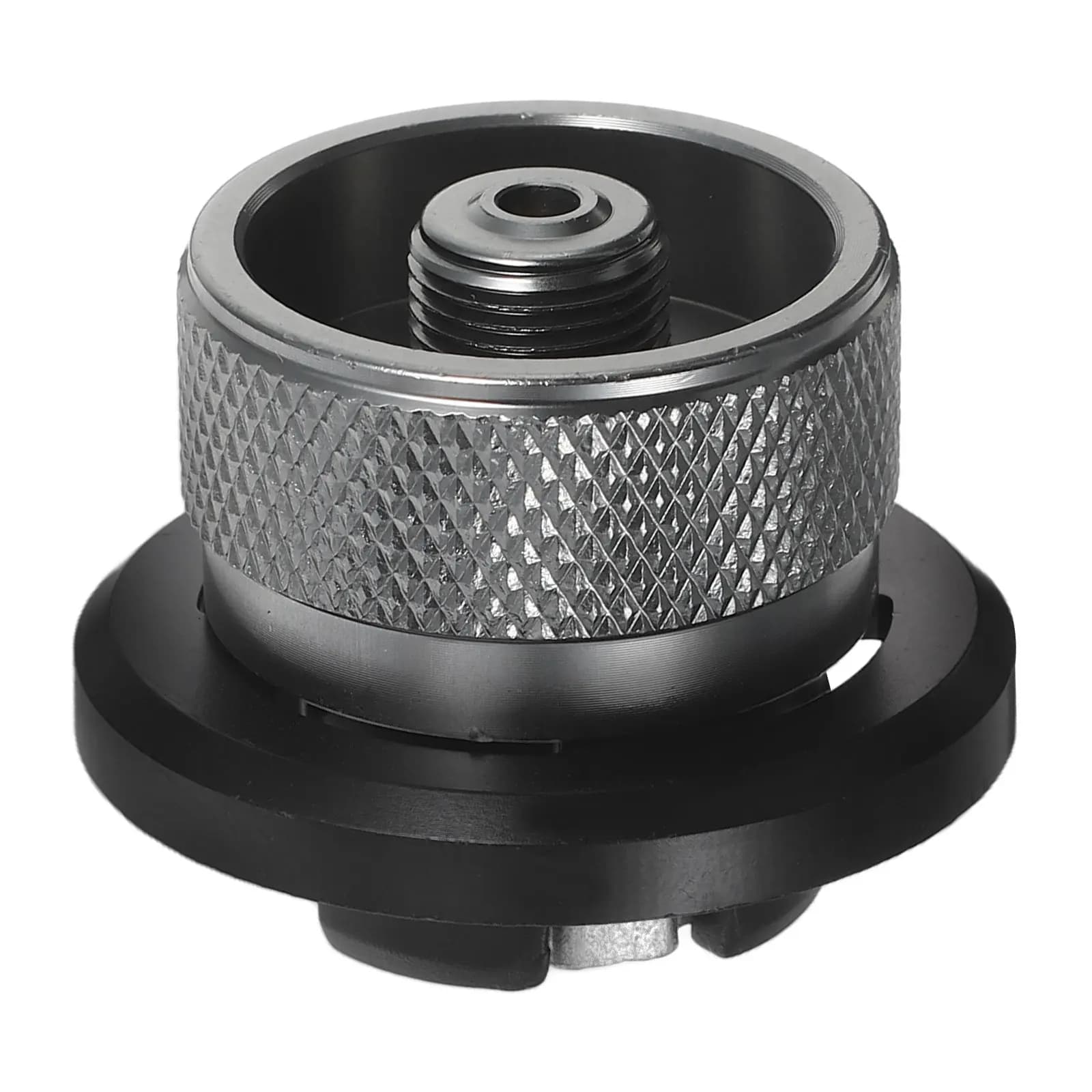 Gas Tank Converter Head Lightweight Aluminum Alloy Propane Adapter Secure Locking for Outdoor Camping Stove Efficient Gas Supply