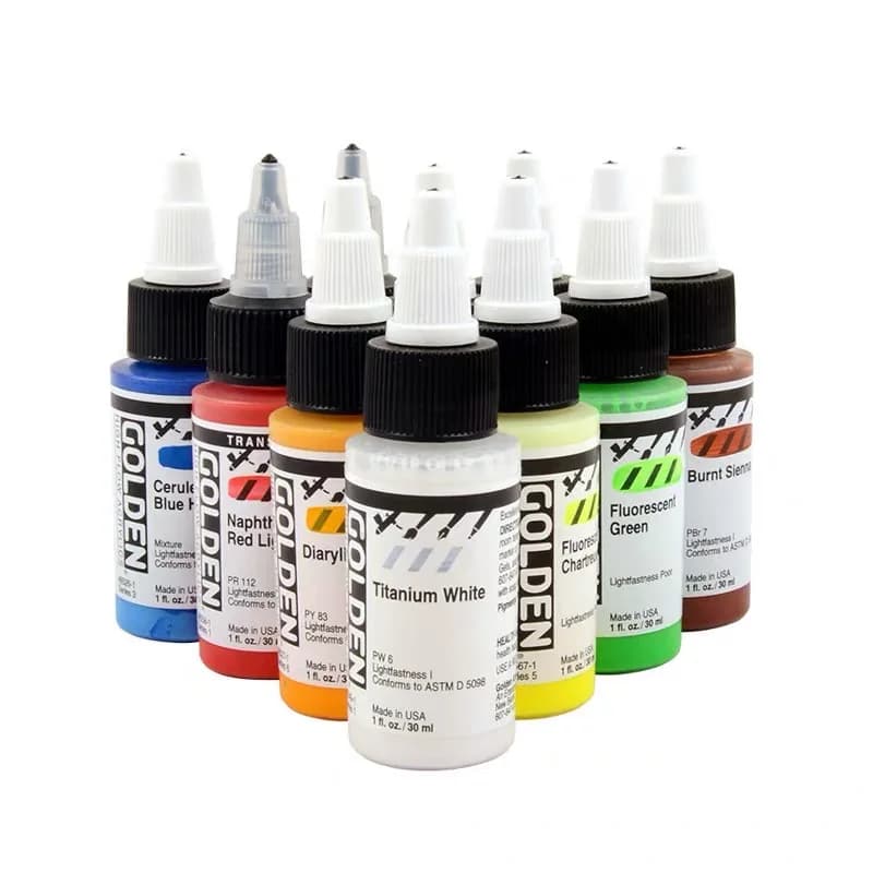 Golden High Flow Acrylic Ink / Liquid Fluid Paint Professional Drawing Color Creative Artist LINK2