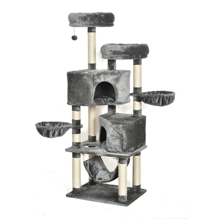 Condo Climbing: Lussuosa Casetta per Gatti di Design Moderno in Legno, Grande, Economica, con Tiragraffi e Albero per Gatti
