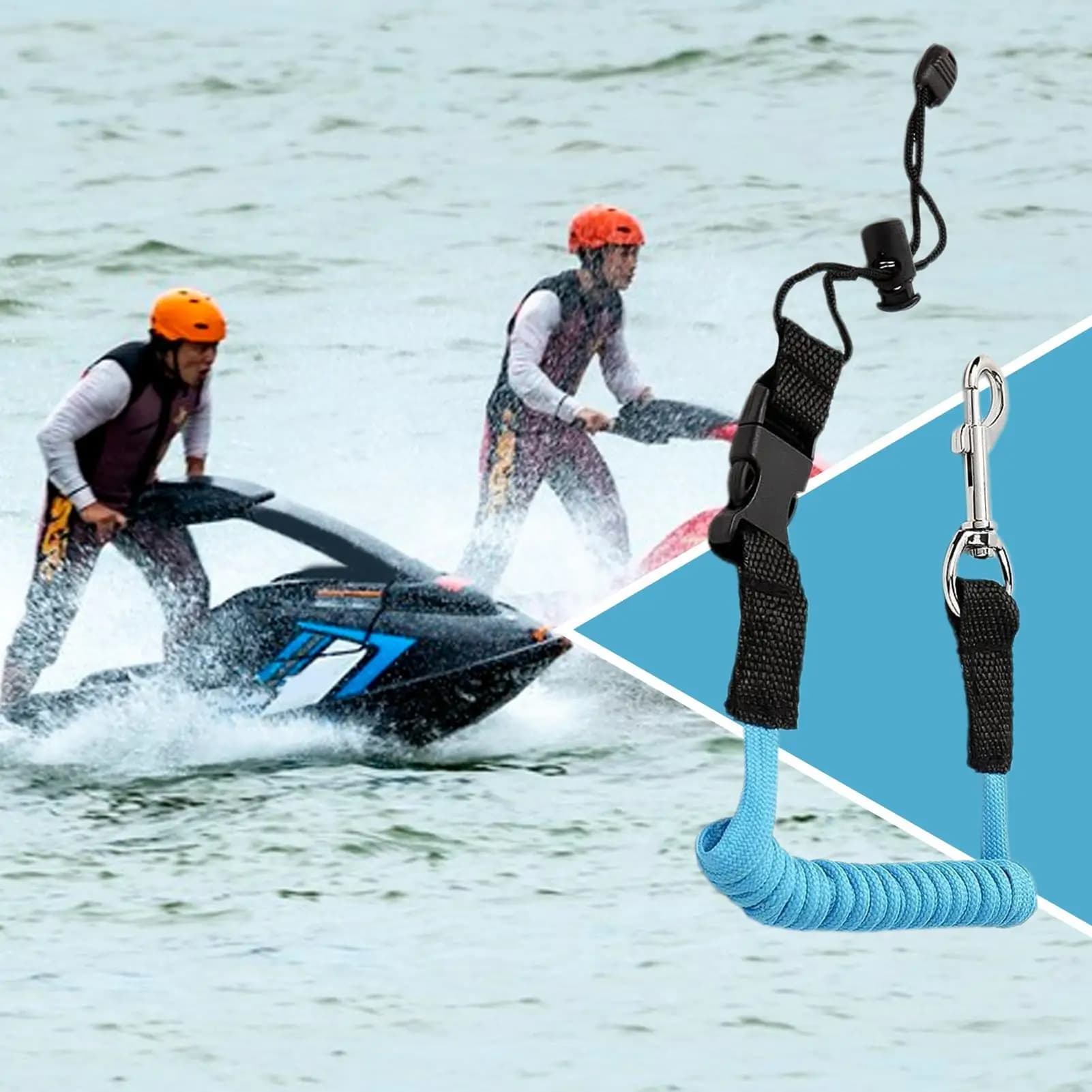 Cinghia per paddle board Corda estensibile Cinghia per asta per kayak Corda ad alta resistenza Attrezzatura per sport acquatici per acqua dolce, acqua salata, mare, lago