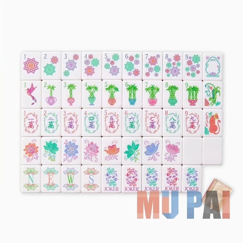 Tessere di Mahjong in Acrilico Cristallino Rosa Portatili LTT