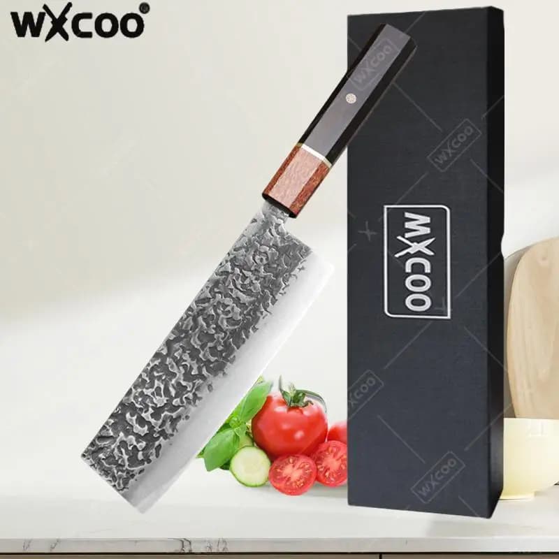 WXCOO Professional Japanese cook knives Kitchen utensils Fruit knife for hand forged vegetables Multipurpose knife for mannaia