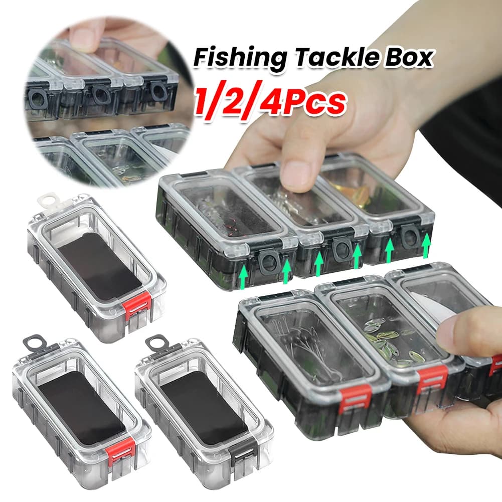 Expandable Fishing Tackle Box Fishing Hardware Toolbox with Magnetic Function Fishing Lure Hooks Storage Box for Outdoor Fishing