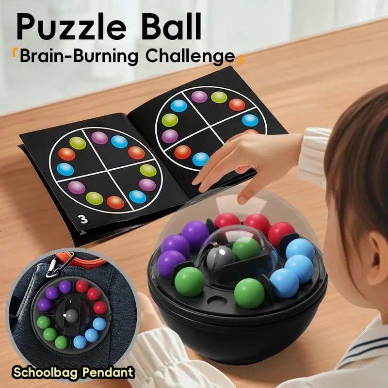 Cubo puzzle con sfera magnetica 3D - Gioco di logica impegnativo, giocattoli anti-ansia, regalo educativo per l'apprendimento STEM