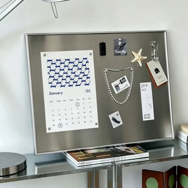 DIY Metal Wall Accents Modern Magnetic Photo Frame Living Room Wall Decoration Art Bedroom Stainless Steel Hanging Picture Frame