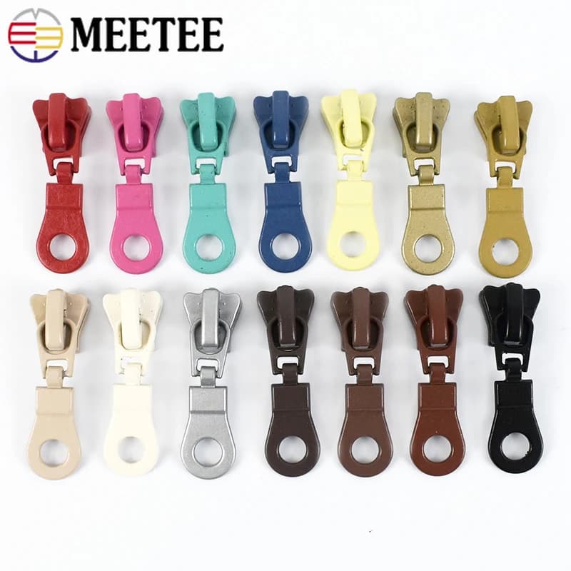 5-20 pezzi 5 # Cursori per cerniere in resina Borse per giacche Sostituzione Zip Pull Head Kit di riparazione per cerniere per indumenti Accessori per cucito fai-da-te