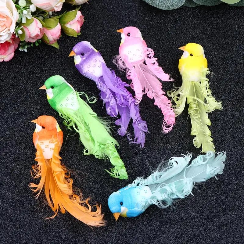 1 Pezzo Clip Decorativa a Forma di Rondine Simulata, Ornamento Artigianale di Uccelli Artificiali per Decorazione Piante