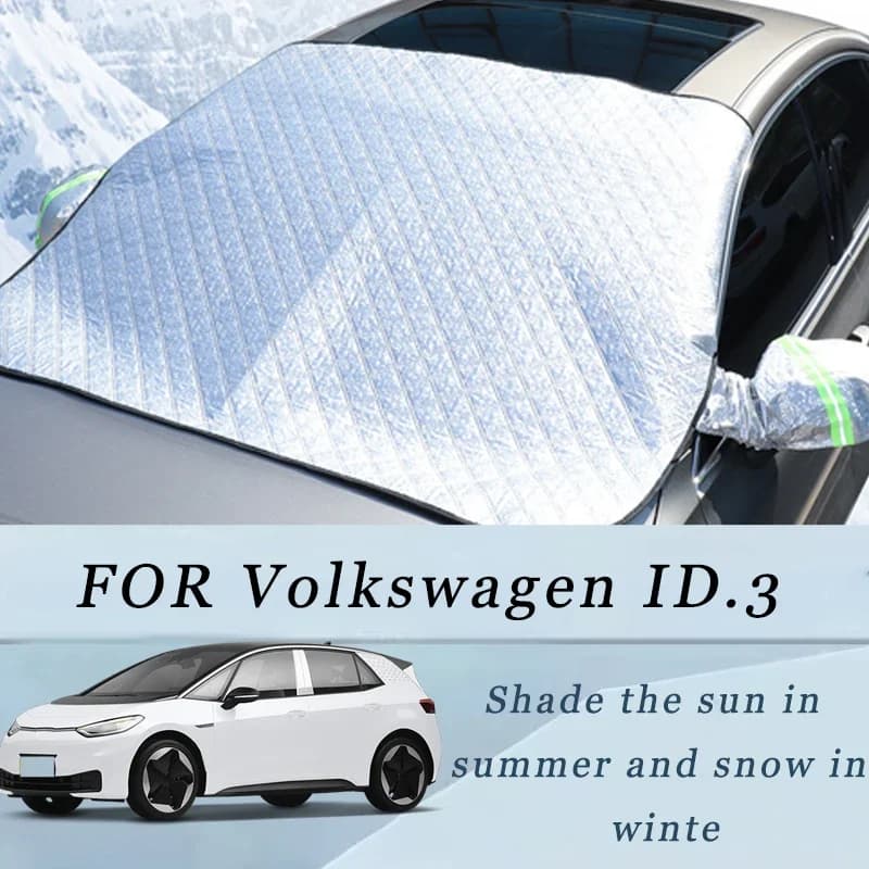 Copertura per parabrezza parasole per auto addensata ora con 5/9 magneti Protezione UV Anti neve Luce solare per Volkswagen ID.3