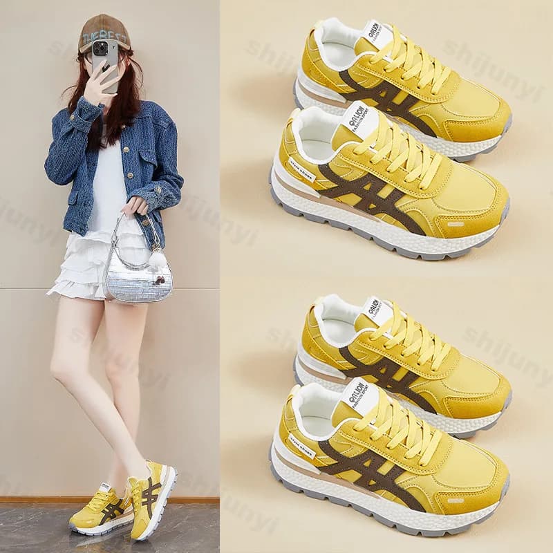 Women Casual Sneakers 2025 Autumn Comfortable Non Slip Outdoor Running Shoes Fashion Thick Sole Walking Shoes Zapatos Mujer