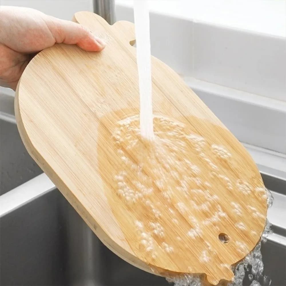 Tagliere in Ecological Wood with Pork Shape, Tagliere Creativo a Forma di Pesce per Frutta e Verdura, Tappetini per Picnic