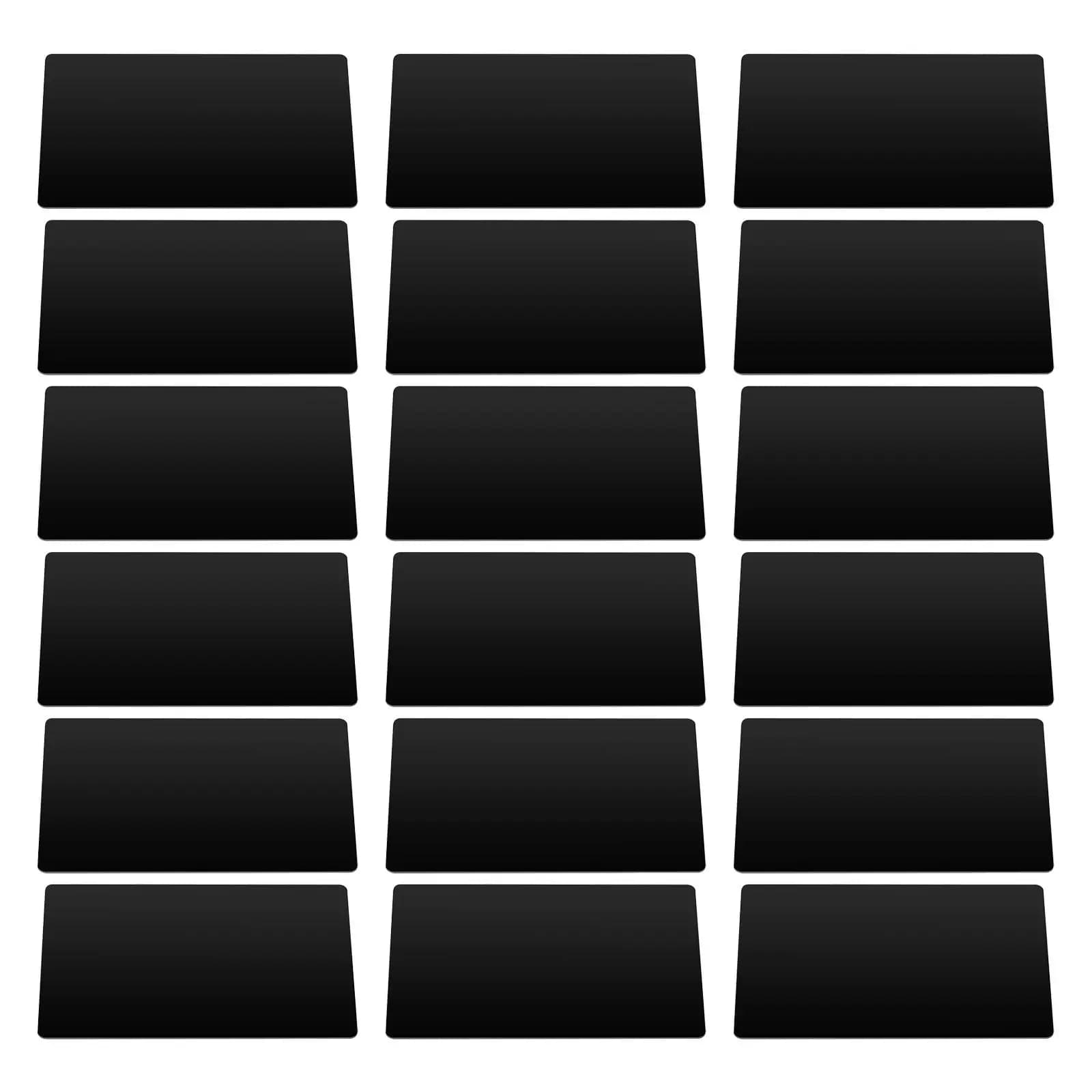 200 Pezzi Carte in Metallo Alluminio Nero per Incisione Laser, Targhette Vuote per Calibrazione, Targhette Aziendali 3.39x2.13x0.18 per Incisione Laser