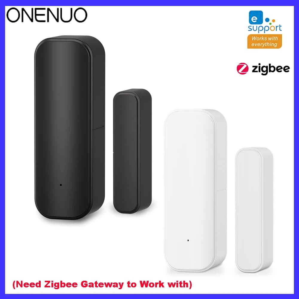 Sensore porta Zigbee Rilevatore allarme finestra magnetica aperta chiusa Funziona con l'APP Ewelink Alexa Google Need Gateway Colore bianco nero