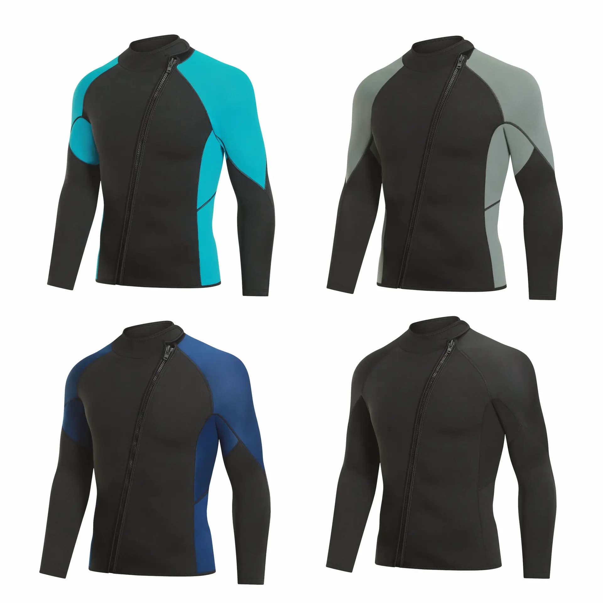 Women's Mute in Two Pieces Split Neoprene by 3mm Cold-proof Men's Long Sleeves Solar Protection Snorkeling Surf Suit Swimwear Hot Bathroom Costume