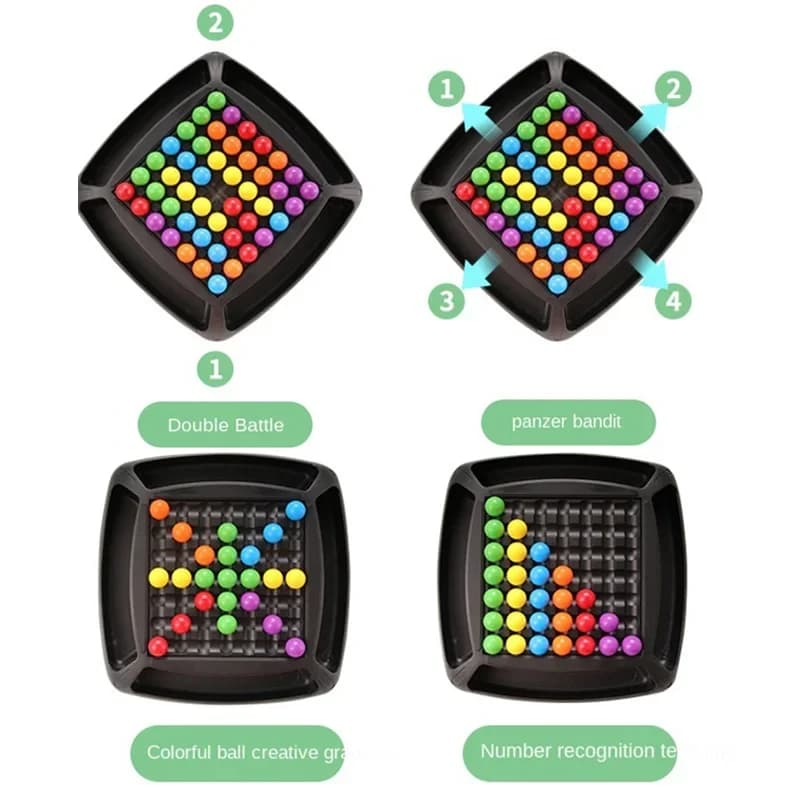 Puzzle Magico, Giochi da Tavolo, Palla Arcobaleno, Montessori, Natale, Gioco di Eliminazione, Set Interattivo Colorato, Giocattoli Educativi