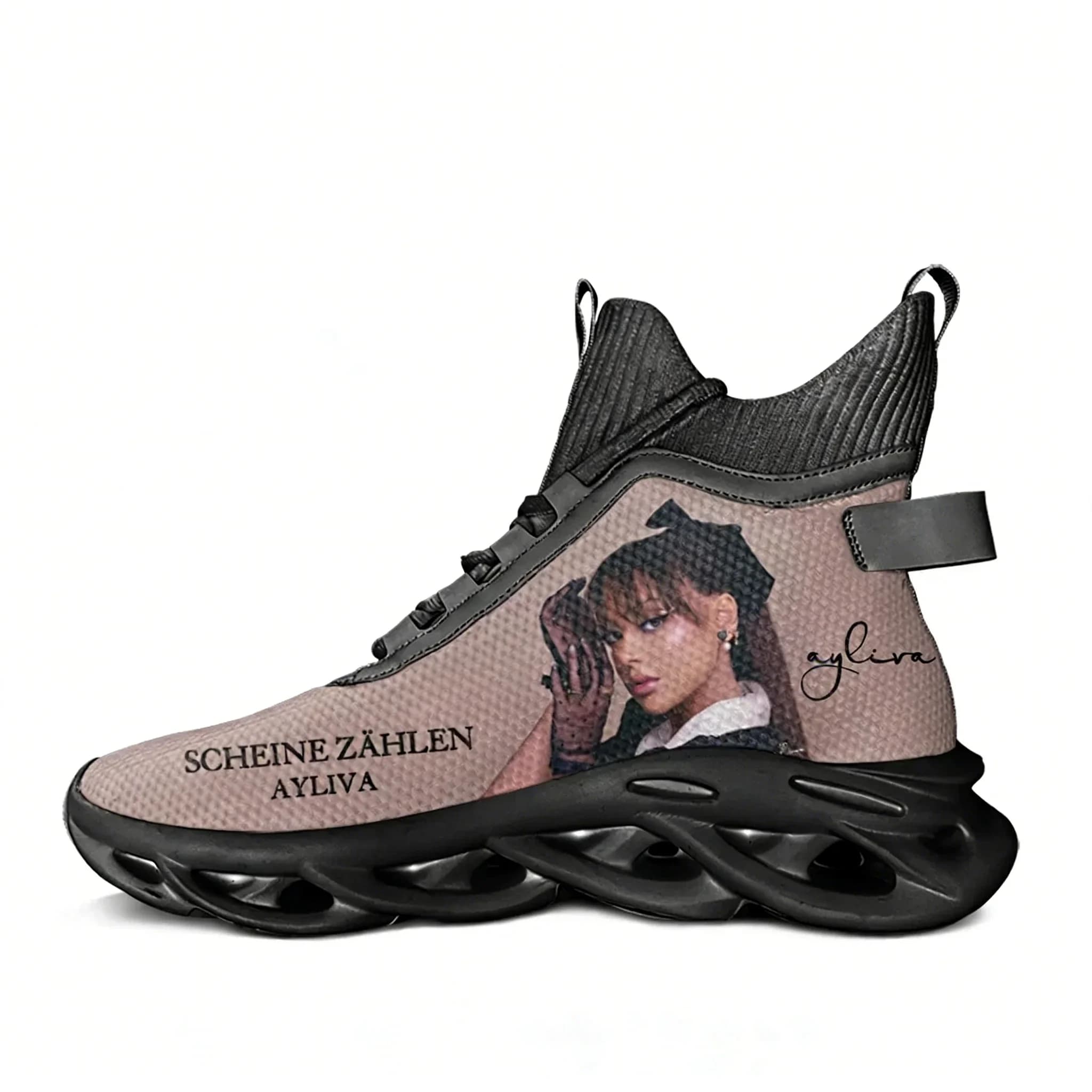 Ayliva Schwarzes Herz Wunder High Top Flats Sneakers da uomo e da donna, scarpe da trekking, da viaggio, da alpinismo, leggere, da corsa