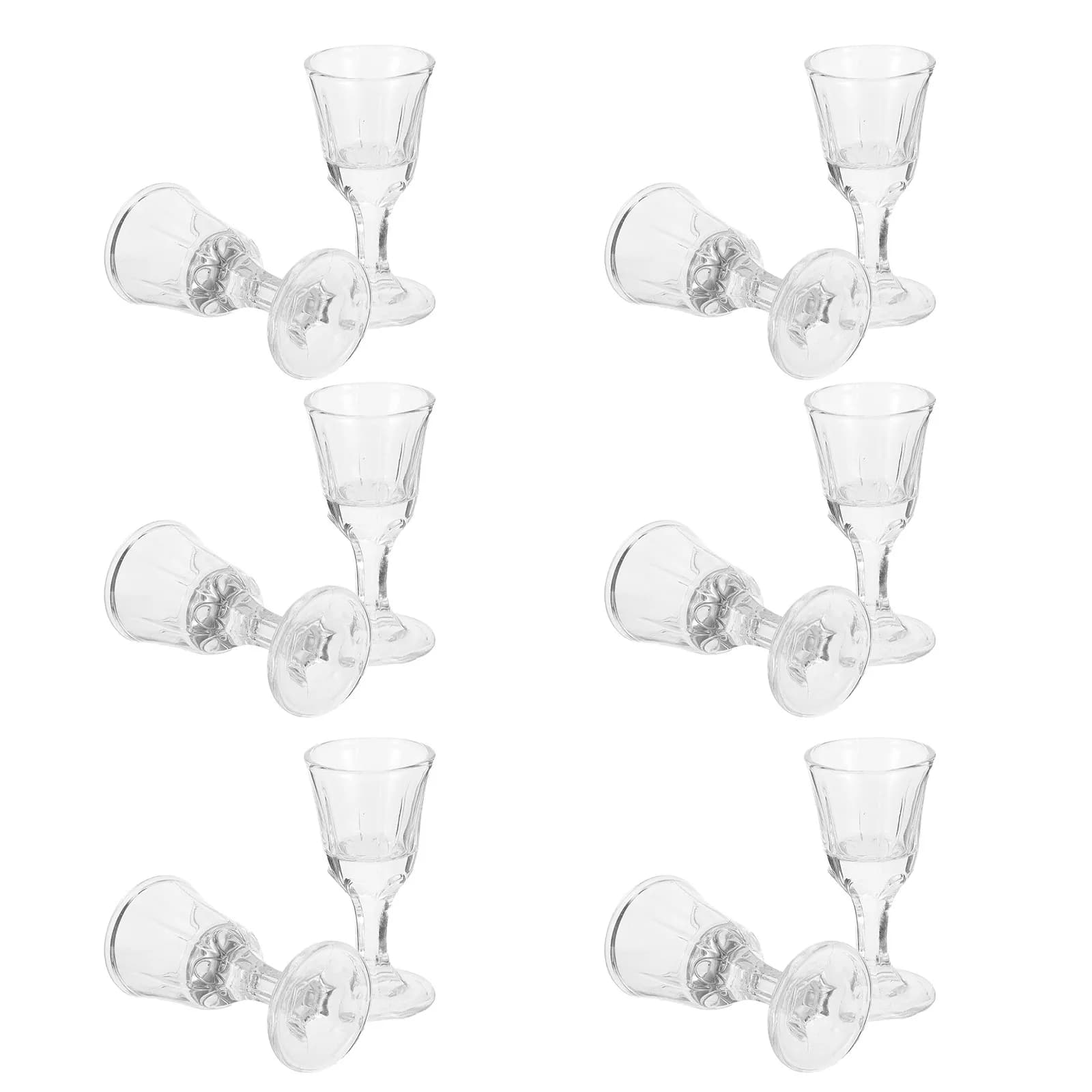 Set di 12 Calici in Vetro Trasparente, Design Mini Goblet, Resistenti al Calore, Bicchieri Piccoli per Casa, Bar, Cocktail Party