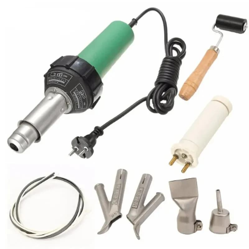 for 1600W Plastic Welding Heat Gun with 2 Quick Soldering Nozzles and Additional HE Welding Rods