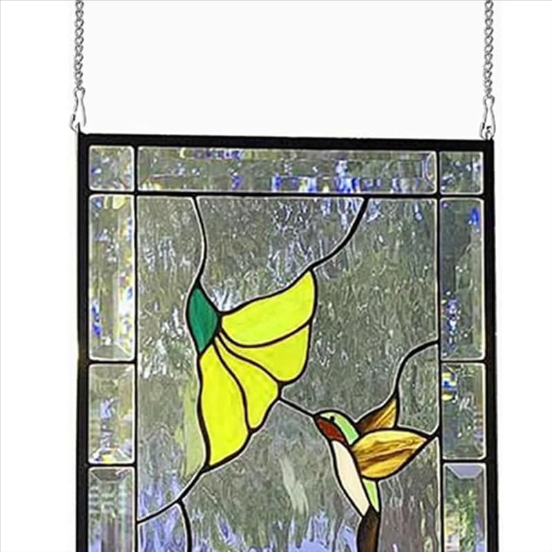 Catena per appendere finestre in vetro colorato ABWZ con ganci a ventosa, 4 pezzi da 20 pollici con catena per appendere quadri Sunshine Catcher