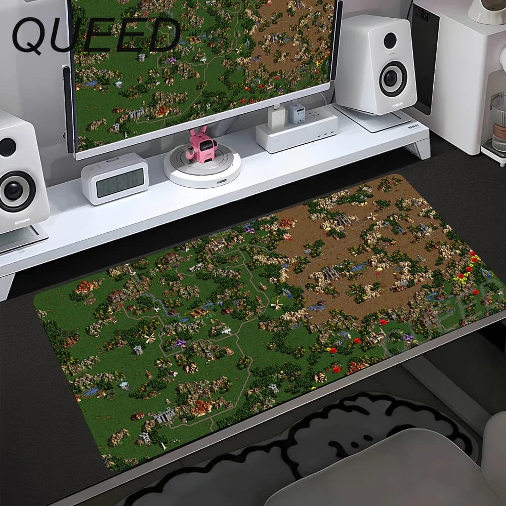 Tappetino per mouse grande Heroes of Might And Magic, tappetino per tastiera PC da gaming, tappetino in gomma per laptop XXL, tappetino da scrivania, tappetino per mouse carino
