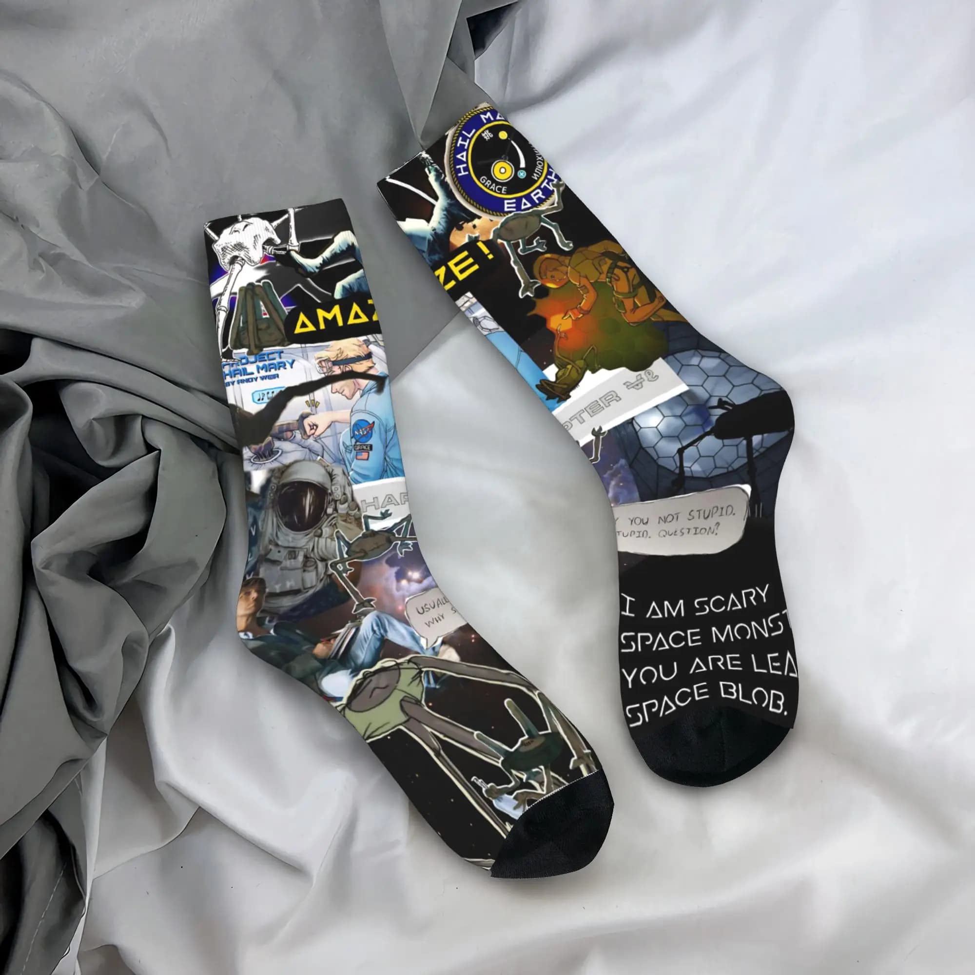 Project Hail Mary Movie 2026 Print Socks Outfits for Sports Wear Non-slip Print Socks