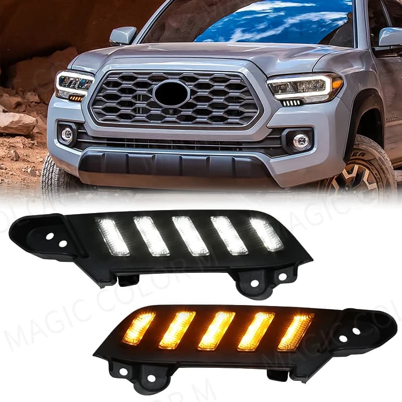 Per Toyota Tacoma 2016 2017 2018 2019 2020 2021 2022 2023 LED Luce di marcia diurna Bianco DRL Luci diurna Giallo Segnale di svolta 12V