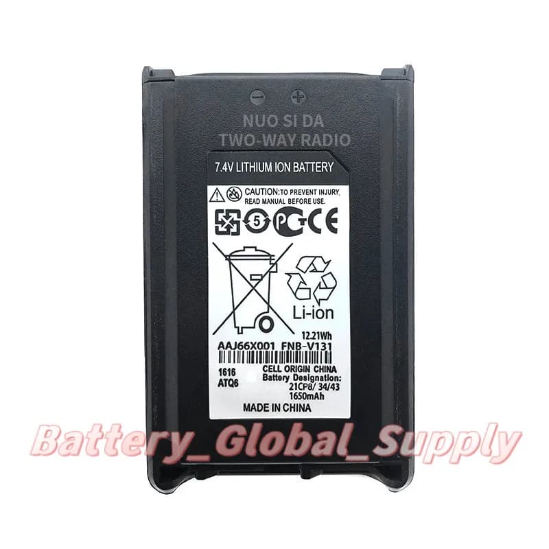 Batteria per FNB-V131Li Standard VX-231 228 230 7.4V 1650mAh Walkie-talkie