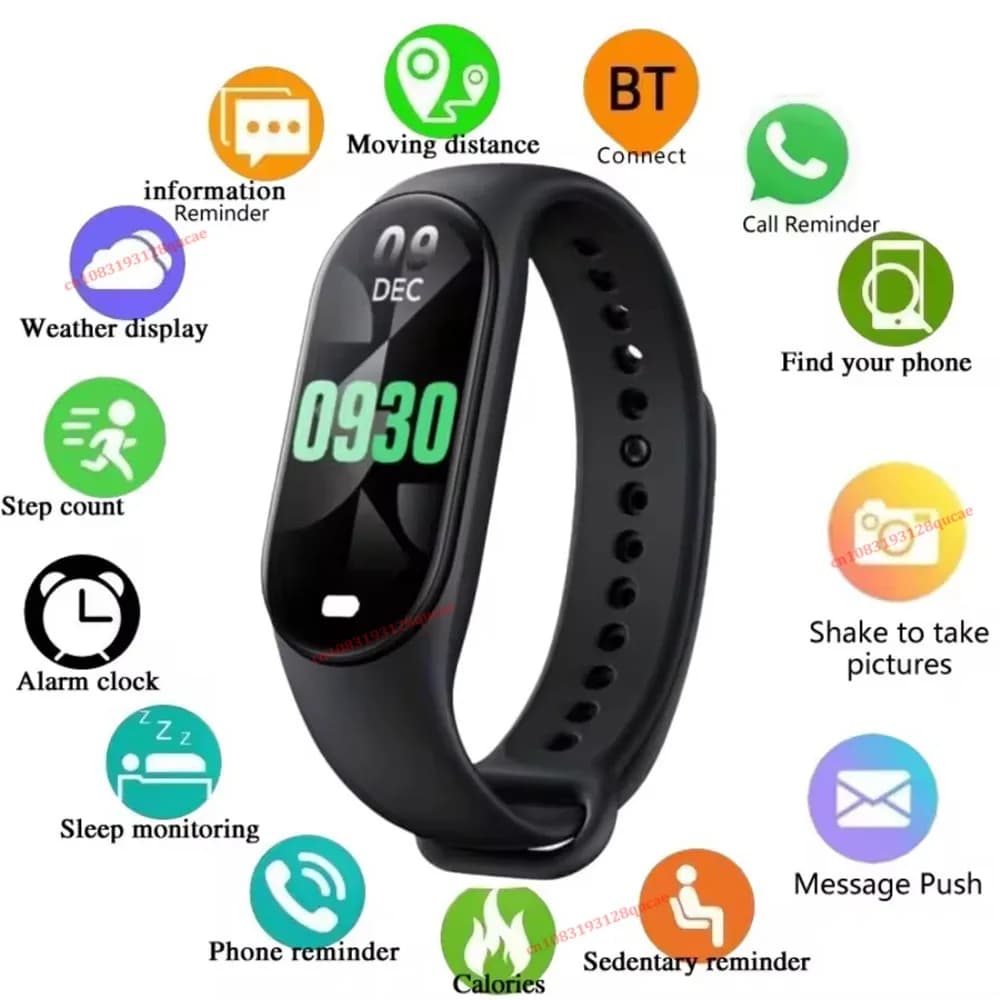Sport Smart Watch Musical Control Fitness Calories Track Bracelet Phone Information Remember Steps Smart Watches Bluetooth Band M8