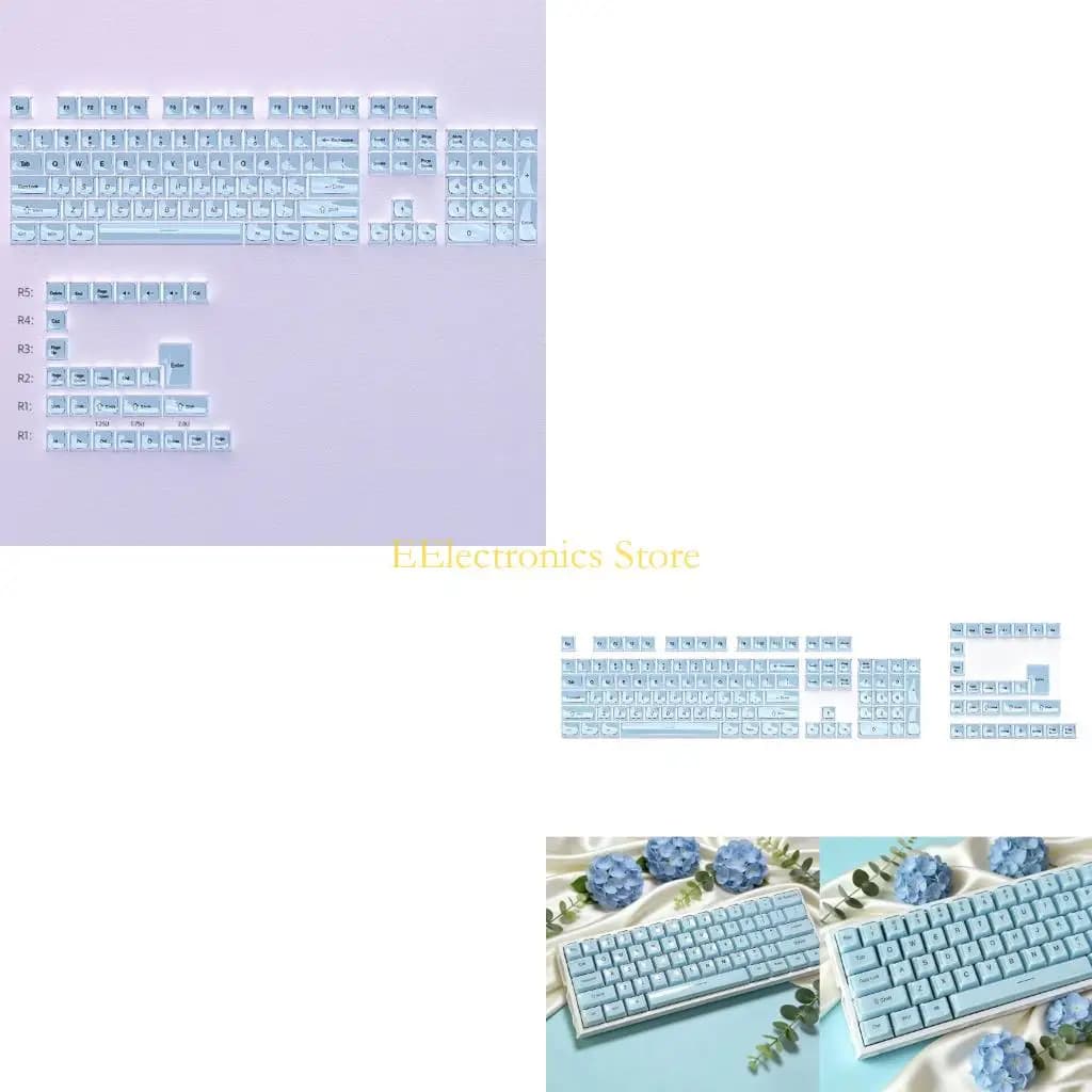 B03C Translucents Crystal Jellys Keycap Set 132 for MXes Mechanical Boards