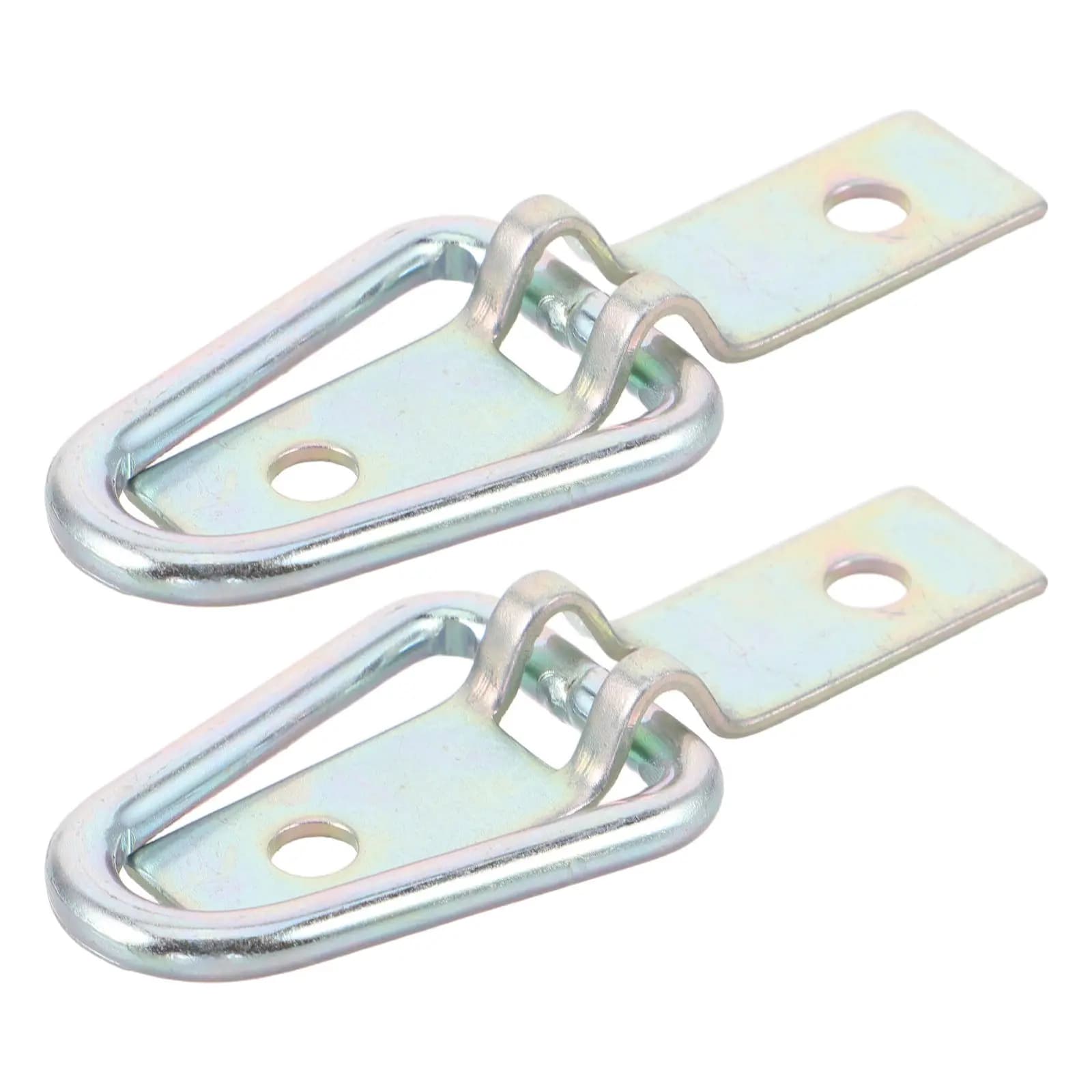 2 Pezzi Anelli a D per Ancoraggio a Superficie, Resistenti alle Intemperie, per Camion, Roulotte, Rimorchi e Barche