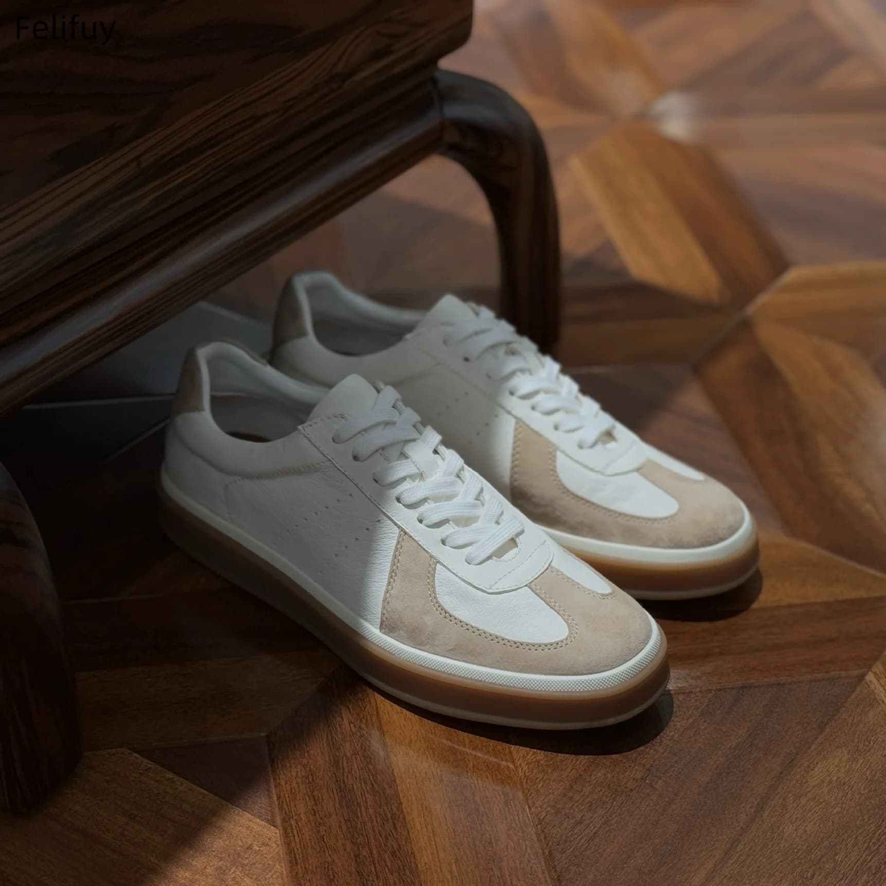 Sneakers da Uomo Casual in Vera Pelle Traspiranti, Scarpe Basse da Passeggio per Uomo, Nuove Sneaker da Tennis Maschili 2026, Scarpe Morbide Patchwork