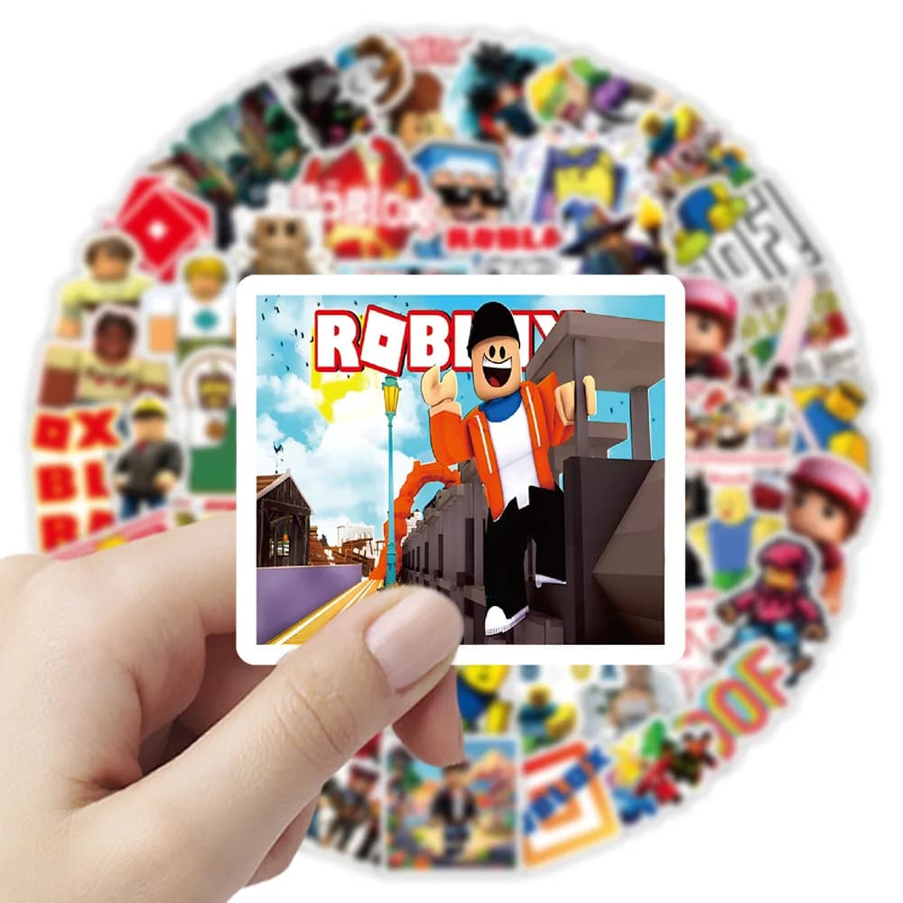 60 Pezzi Adesivi Classici Roblox, Giocattoli Decorativi, Adesivi Cartoon per Quaderni e Skateboard, Regalo per Bambini