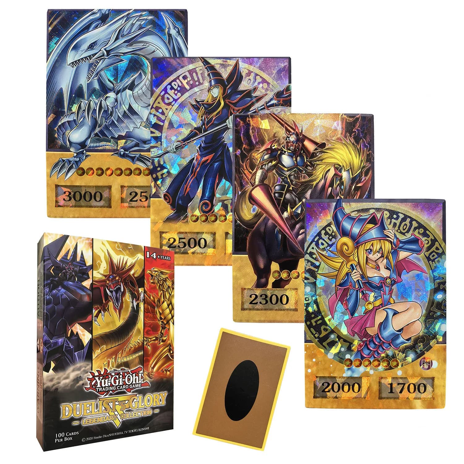 100 Carte Yu-Gi-Oh! KAIBA PACK 3 Mazzo di Carte TCG Inglese Olografico Drago Bianco Dorato Gioco di Carte Collezionabili con Scatola in Latta