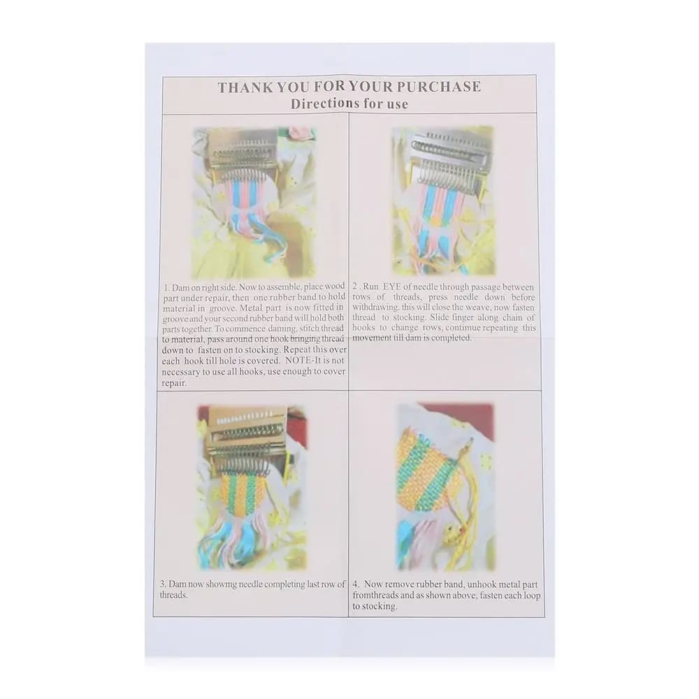 Metal DIY Textile Tools Makes Beautiful Stitching Fun Mending Loom Speedweve Type Weave Tool Small Loom Darning Machine Loom