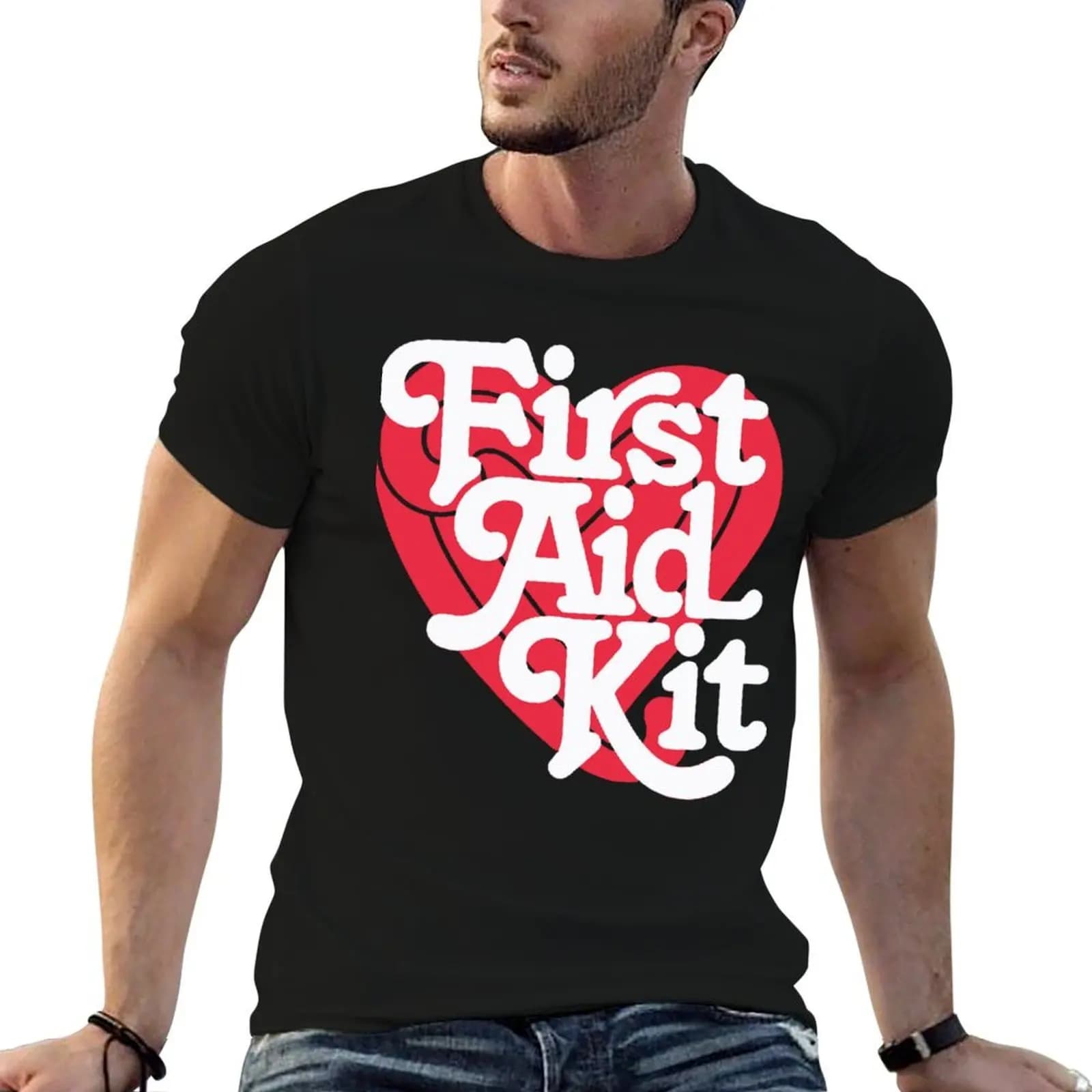 First Aid Kit T-Shirt customs design your own summer tops mens graphic t-shirts funny
