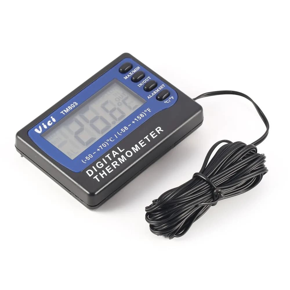 Vici termometro digitale per frigorifero ampio Display LCD + accessori termometro impermeabile per congelatore, scatola medica, acquario