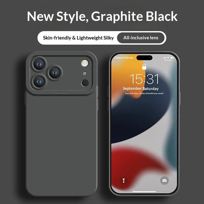 Custodia per iPhone con protezione integrata per fotocamera e anti-caduta, finitura opaca, compatibile con iPhone 17 16 15 14 13 12 Pro Max